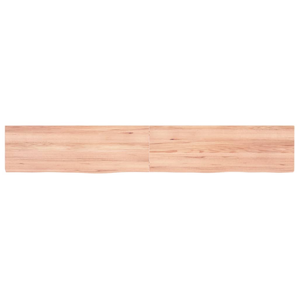 Wall Shelf Light Brown 180x30x(2-6) cm Treated Solid Wood Oak