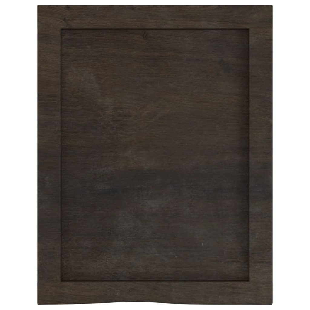 Wall Shelf Dark Brown 40x50x(2-6) cm Treated Solid Wood Oak