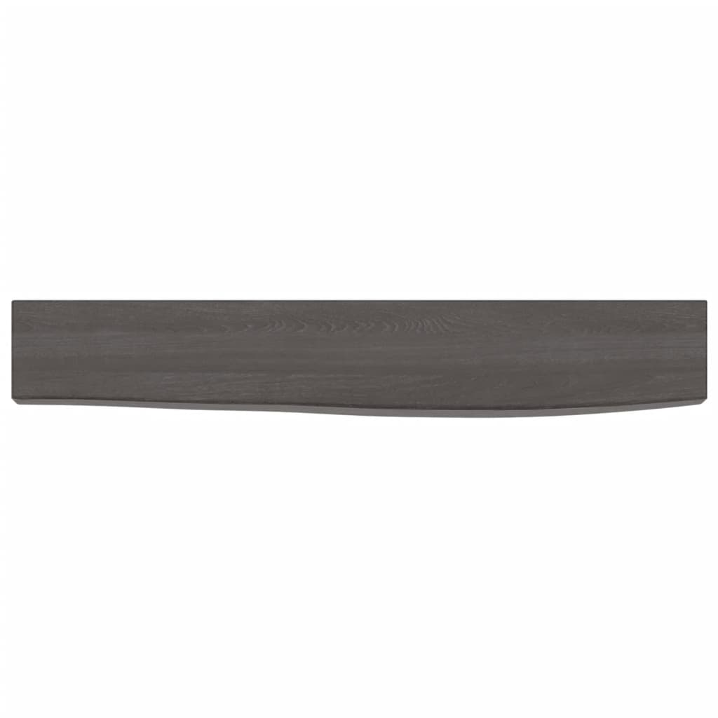 Wall Shelf Dark Brown 60x10x4 cm Treated Solid Wood Oak