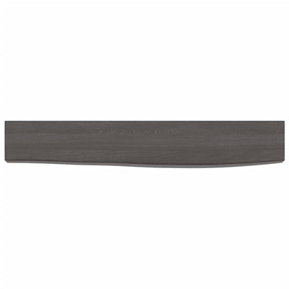 Wall Shelf Dark Brown 60x10x4 cm Treated Solid Wood Oak