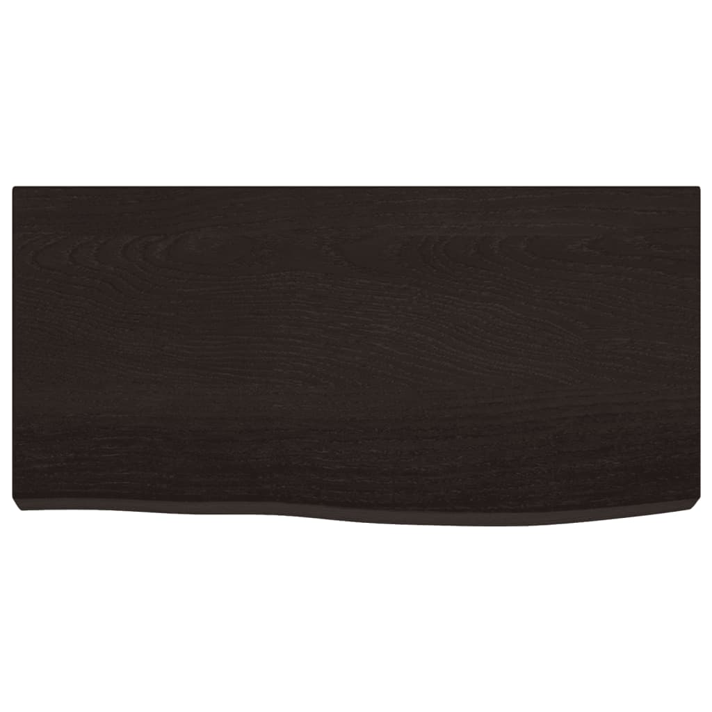 Wall Shelf Dark Brown 60x30x(2-6) cm Treated Solid Wood Oak