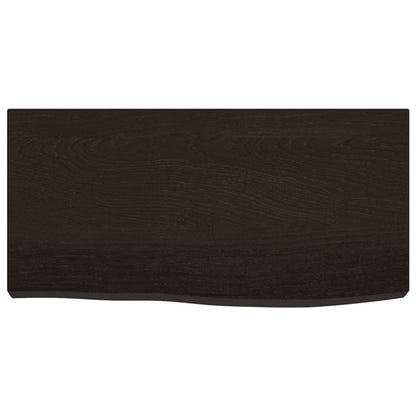 Wall Shelf Dark Brown 60x30x(2-6) cm Treated Solid Wood Oak