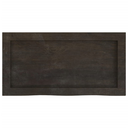 Wall Shelf Dark Brown 60x30x(2-6) cm Treated Solid Wood Oak