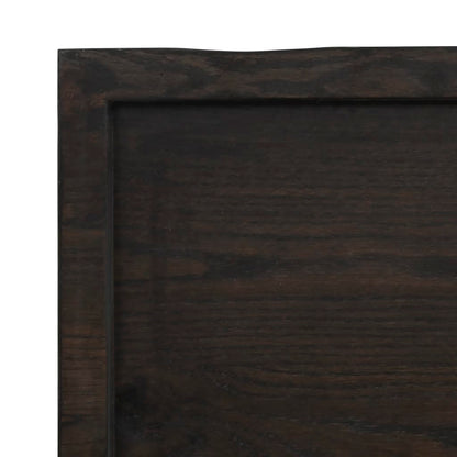 Wall Shelf Dark Brown 60x50x(2-6) cm Treated Solid Wood Oak