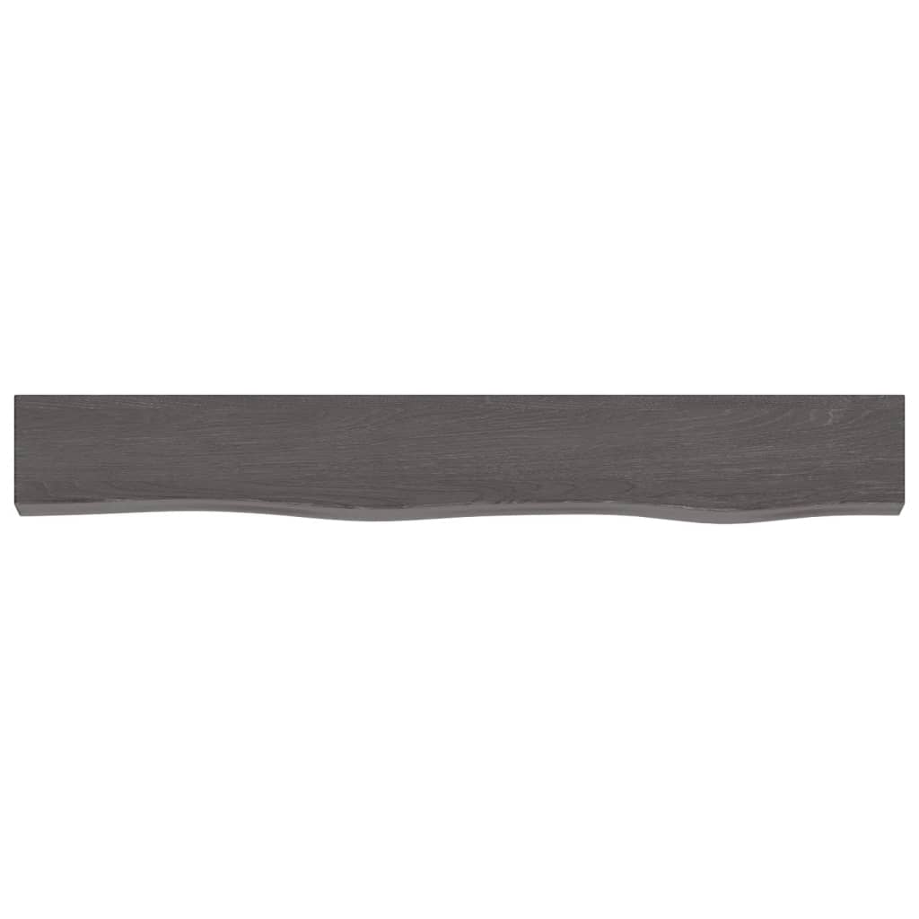 Wall Shelf Dark Brown 80x10x4 cm Treated Solid Wood Oak