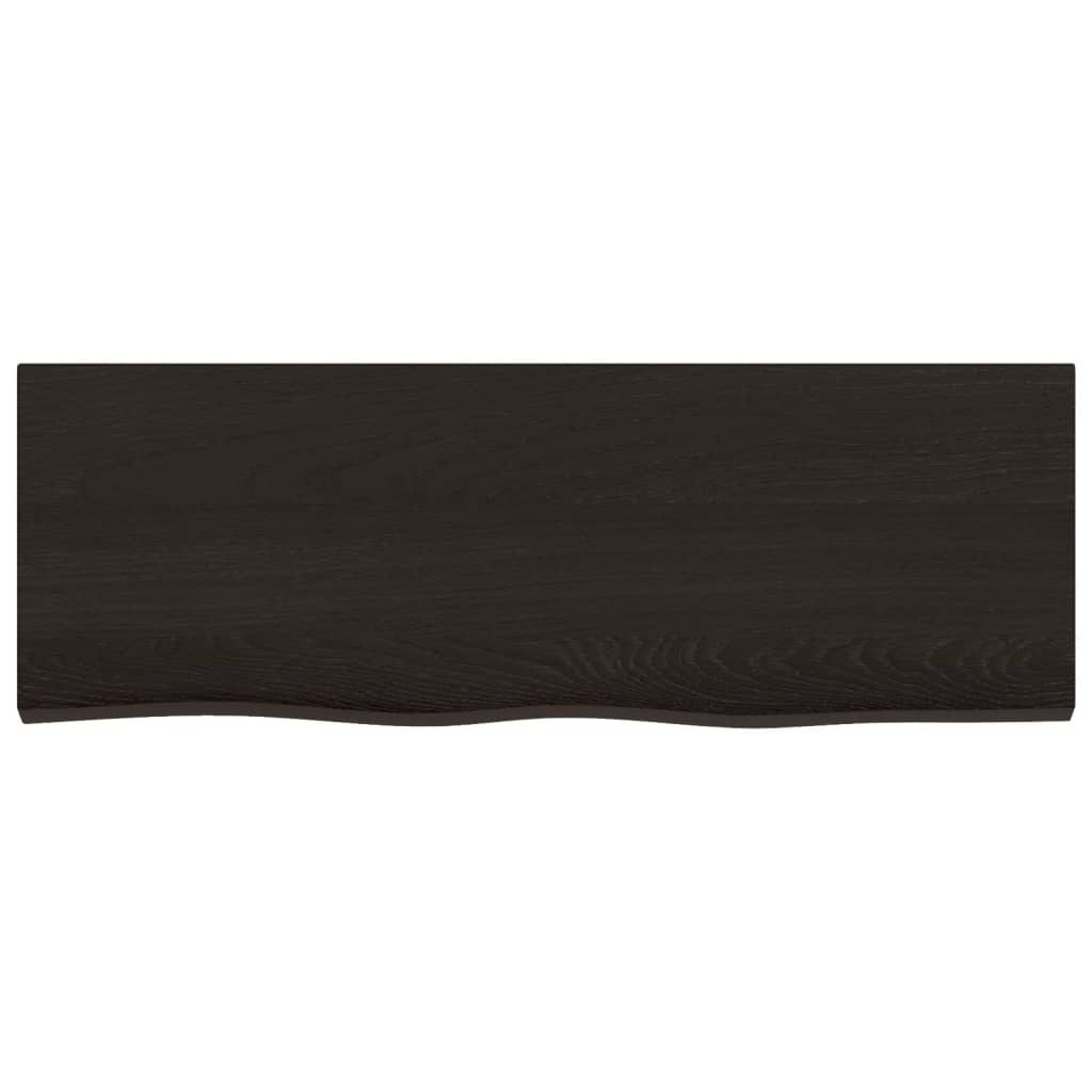 Wall Shelf Dark Brown 80x30x(2-6) cm Treated Solid Wood Oak