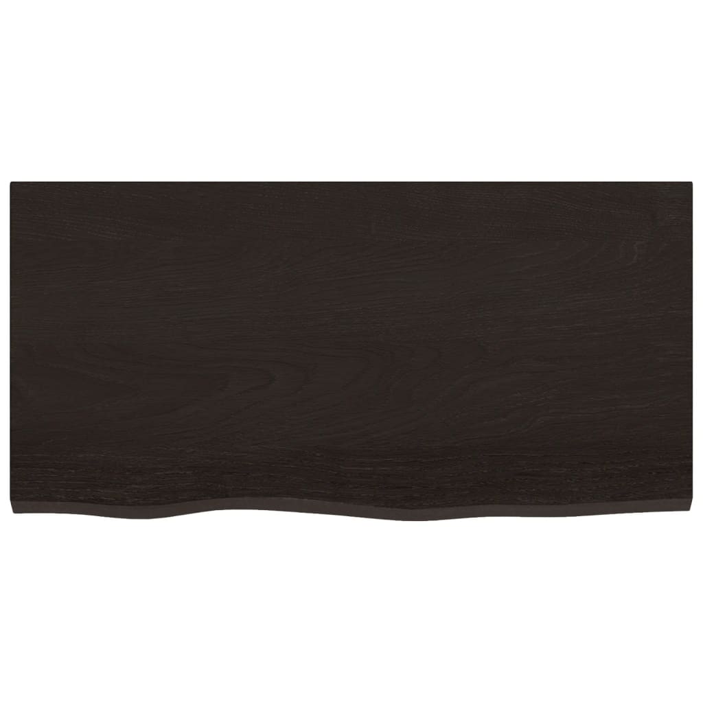 Wall Shelf Dark Brown 80x40x(2-4) cm Treated Solid Wood Oak