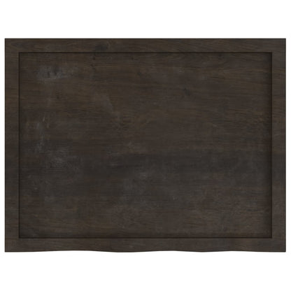 Wall Shelf Dark Brown 80x60x(2-4) cm Treated Solid Wood Oak