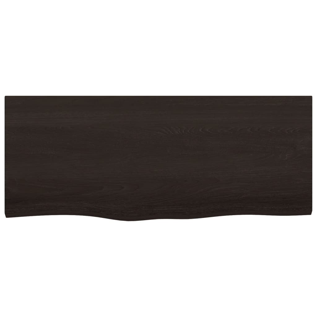 Wall Shelf Dark Brown 100x40x(2-4) cm Treated Solid Wood Oak