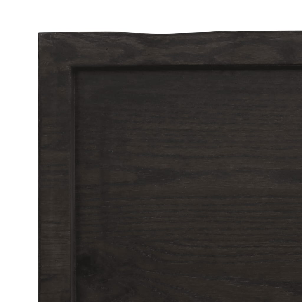 Wall Shelf Dark Brown 100x60x(2-6) cm Treated Solid Wood Oak