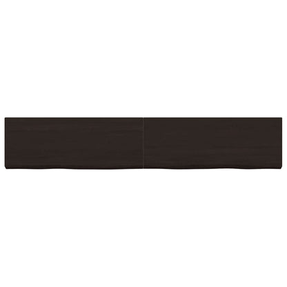 Wall Shelf Dark Brown 160x30x(2-6) cm Treated Solid Wood Oak