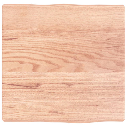 Table Top Light Brown 40x40x(2-4) cm Treated Solid Wood Live Edge