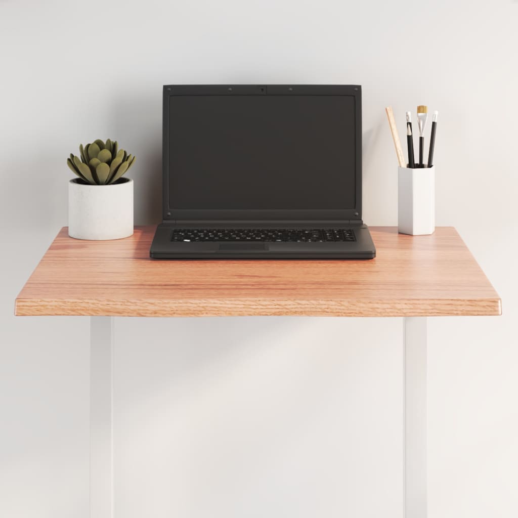 Table Top Light Brown 60x40x2 cm Treated Solid Wood Oak Live Edge