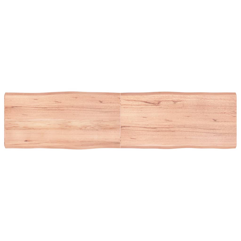 Table Top Light Brown 160x40x(2-6)cm Treated Solid Wood Live Edge