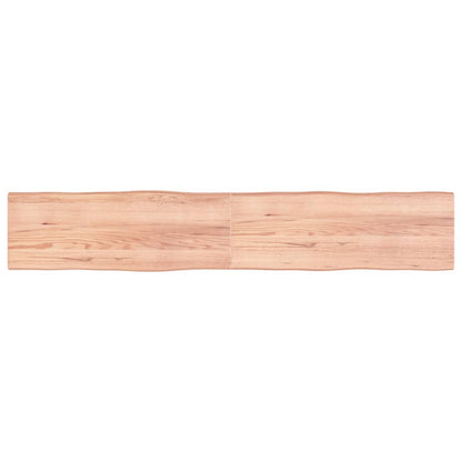 Table Top Light Brown 220x40x(2-4)cm Treated Solid Wood Live Edge