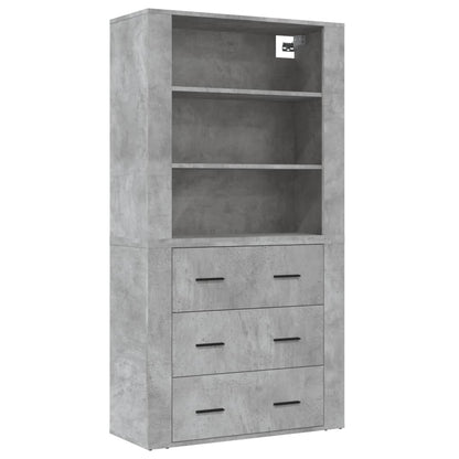 Highboard Concrete Grey Engineered Wood