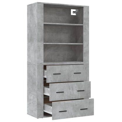 Highboard Concrete Grey Engineered Wood