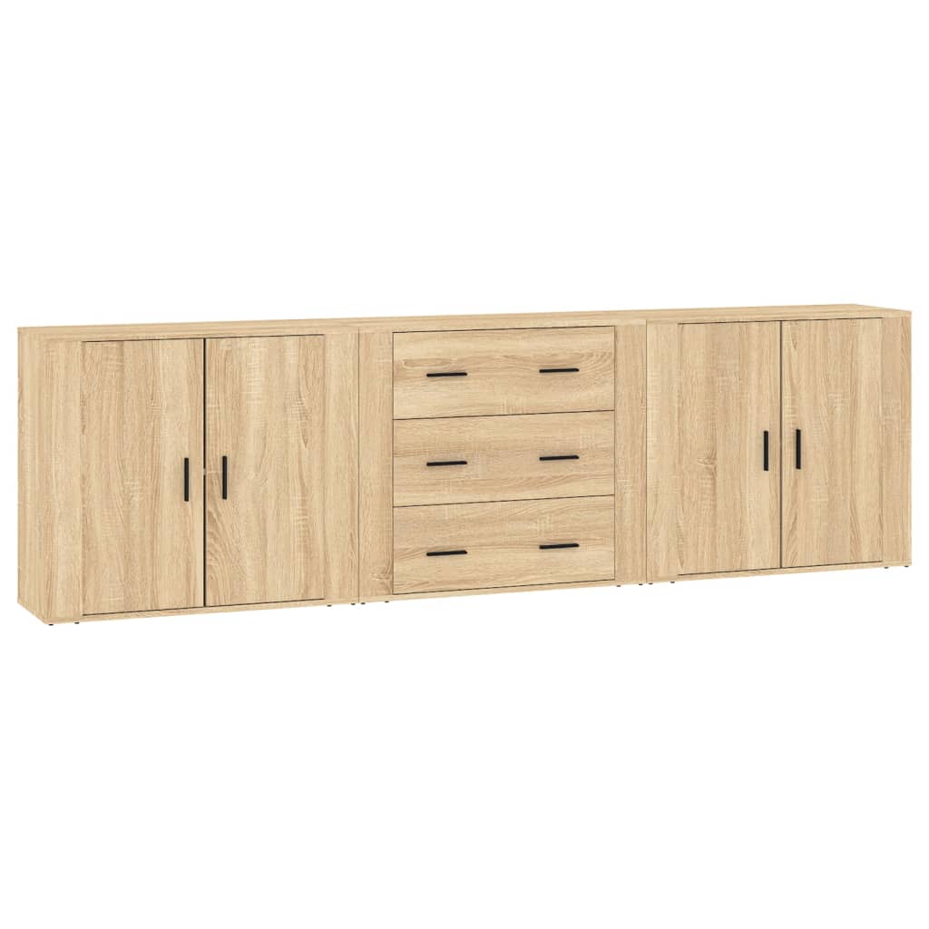 Sideboards 3 pcs Sonoma Oak Engineered Wood