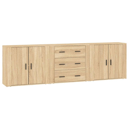 Sideboards 3 pcs Sonoma Oak Engineered Wood