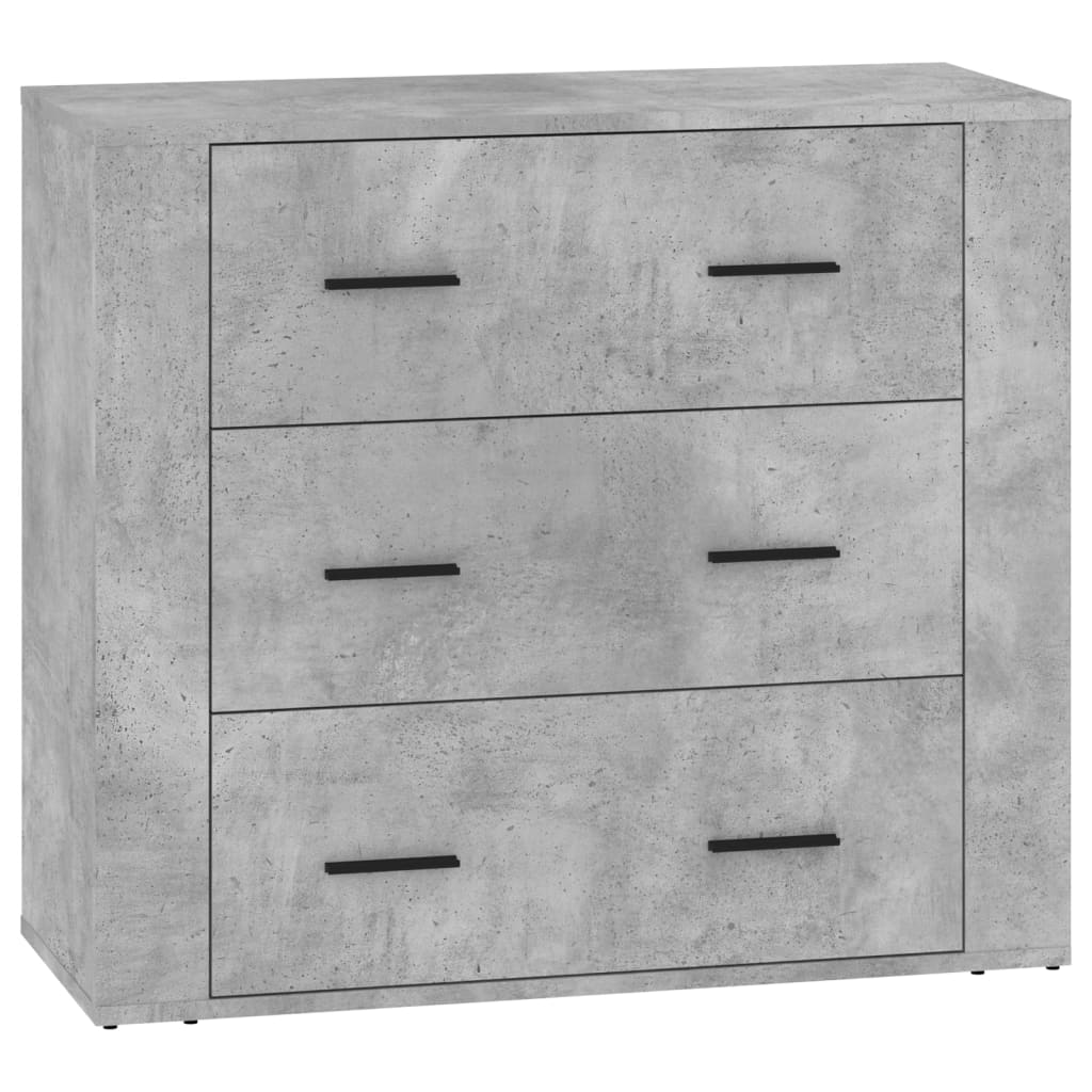 Sideboards 3 pcs Concrete Grey Engineered Wood