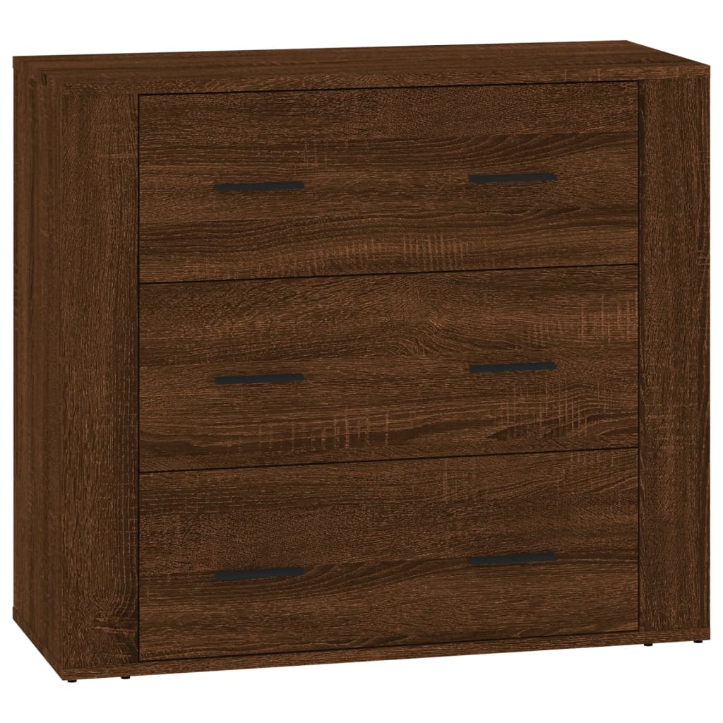 Sideboards 3 pcs Brown Oak Engineered Wood