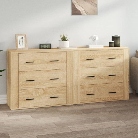 Sideboards 2 pcs Sonoma Oak Engineered Wood