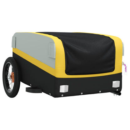 Bike Trailer Black and Yellow 30 kg Iron