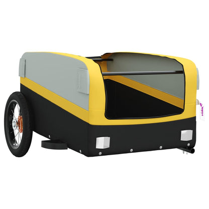 Bike Trailer Black and Yellow 30 kg Iron