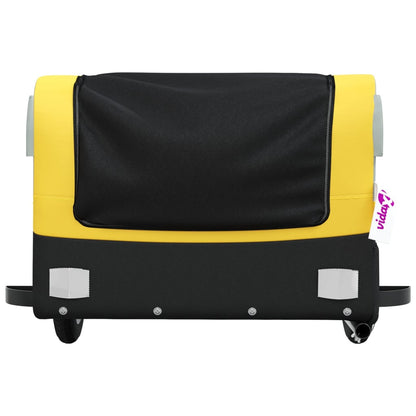 Bike Trailer Black and Yellow 30 kg Iron