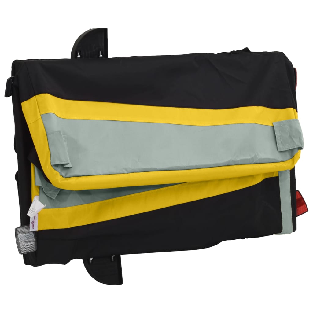 Bike Trailer Black and Yellow 30 kg Iron