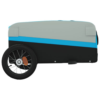 Bike Trailer Black and Blue 30 kg Iron