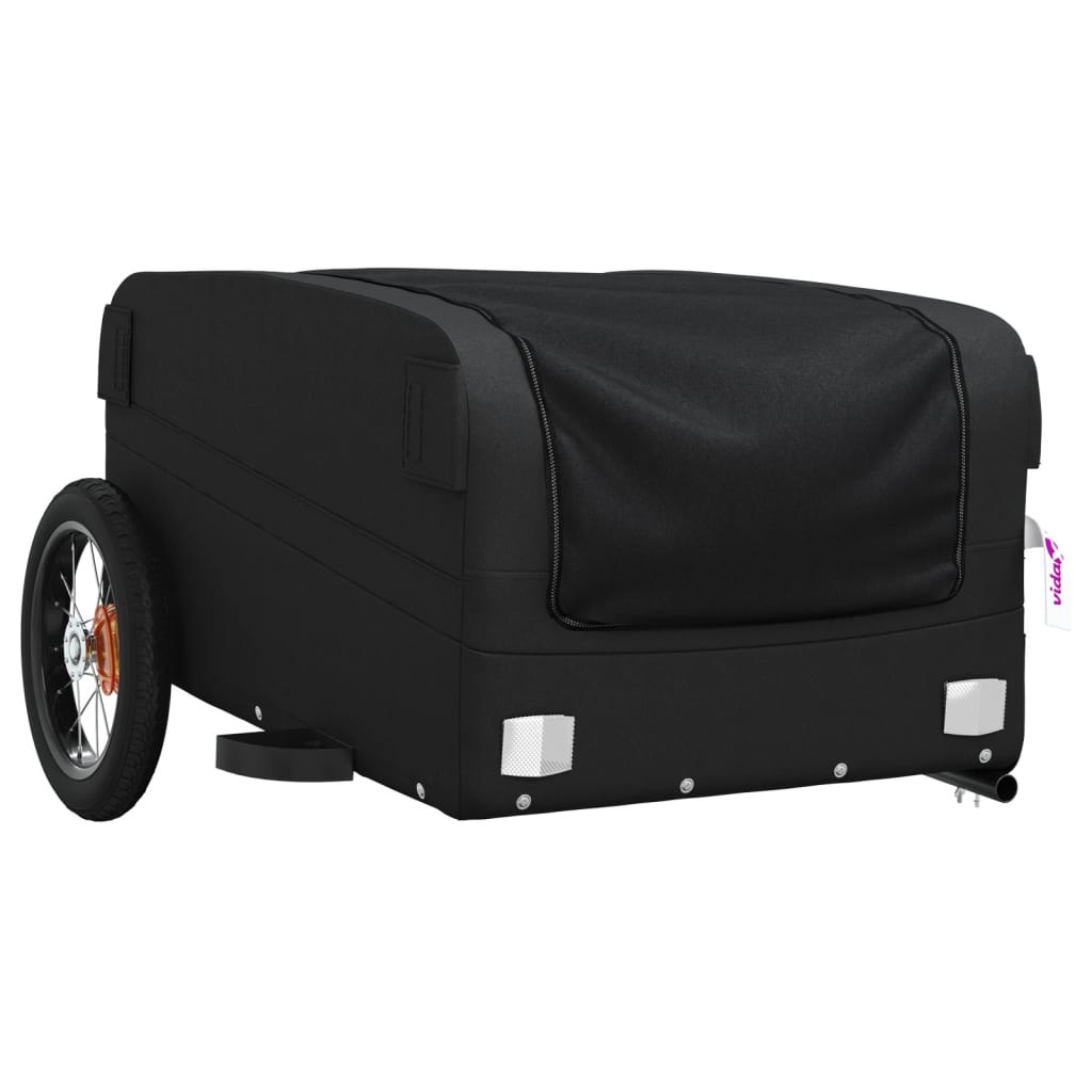 Bike Trailer Black 30 kg Iron