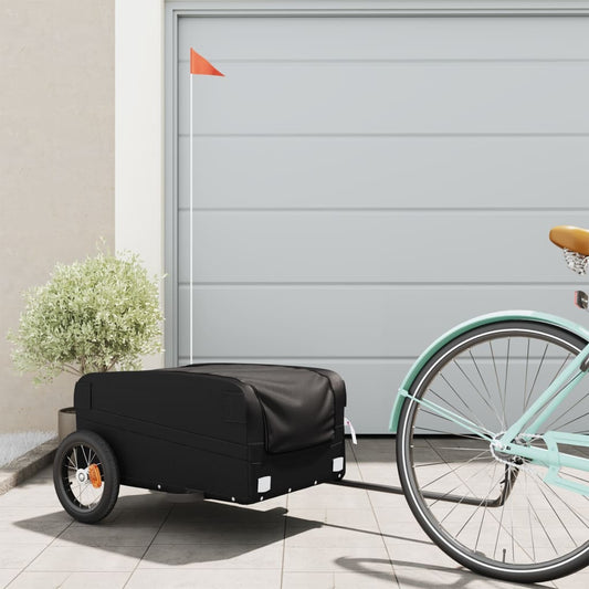 Bike Trailer Black 30 kg Iron