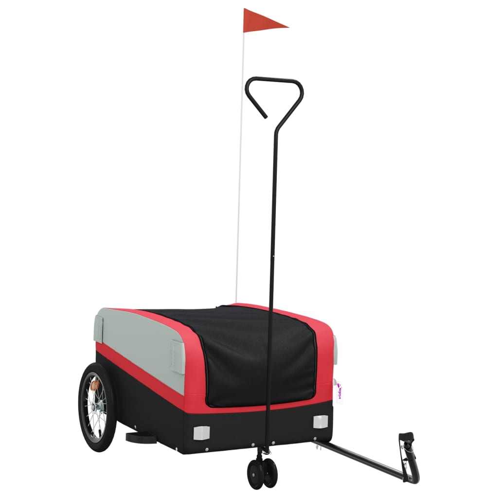 Bike Trailer Black and Red 45 kg Iron