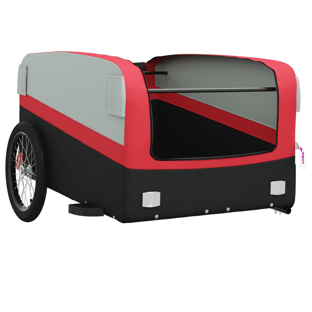 Bike Trailer Black and Red 45 kg Iron