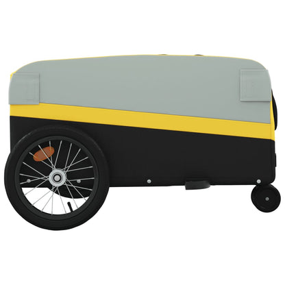 Bike Trailer Black and Yellow 45 kg Iron