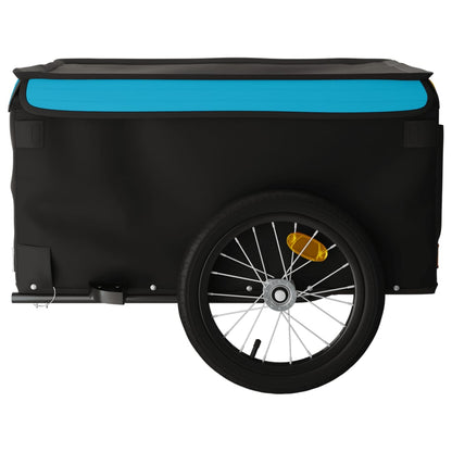 Bike Trailer Black and Blue 45 kg Iron