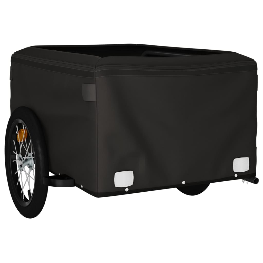 Bike Trailer Black and Blue 45 kg Iron