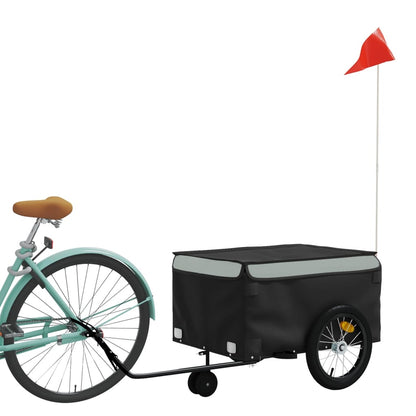 Bike Trailer Black and Grey 45 kg Iron