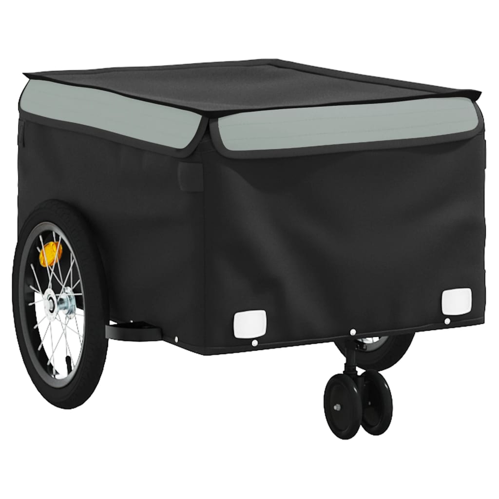 Bike Trailer Black and Grey 45 kg Iron