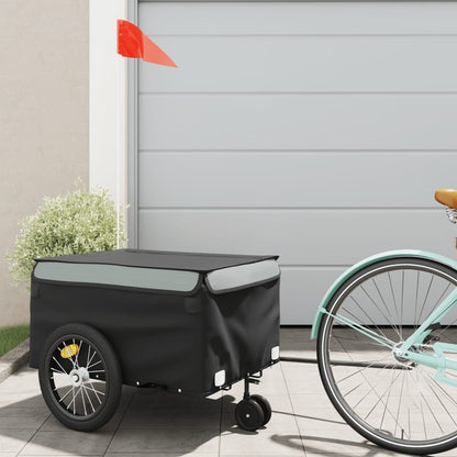 Bike Trailer Black and Grey 45 kg Iron