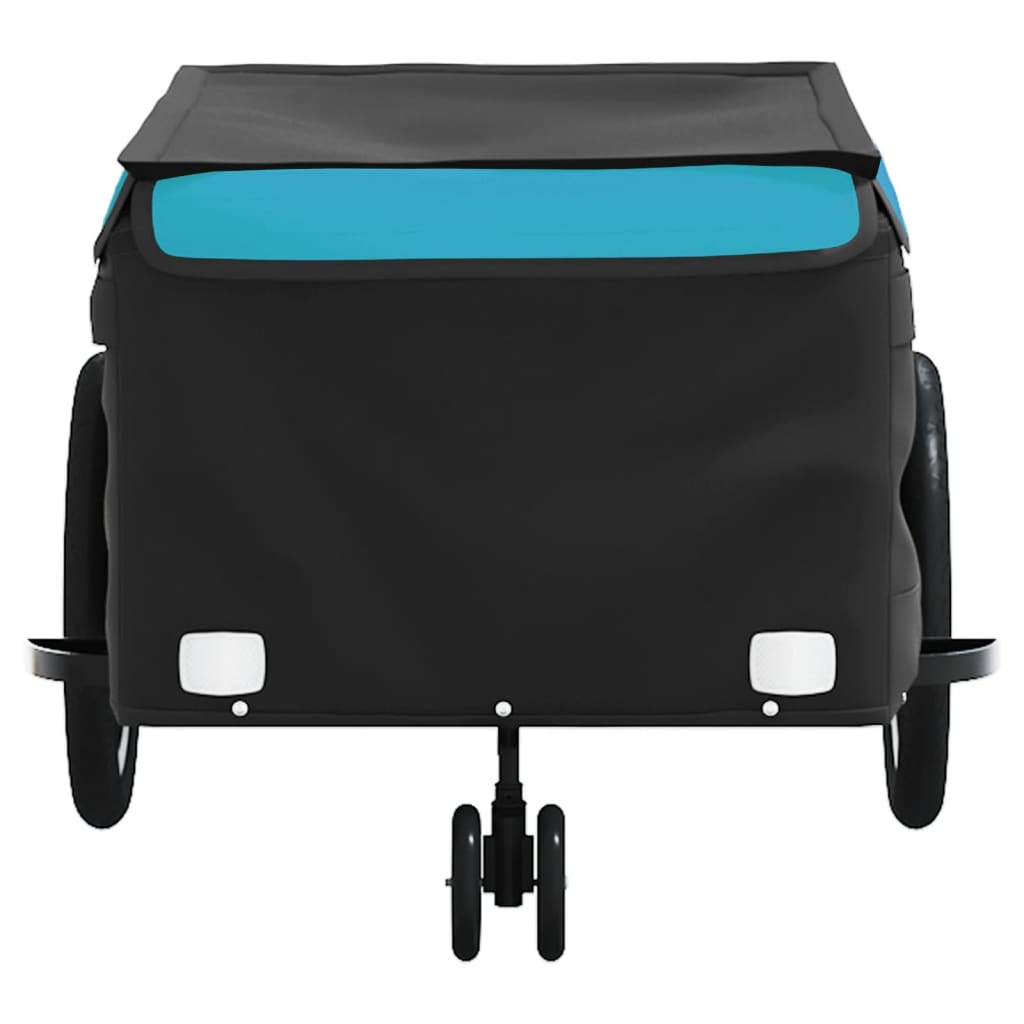 Bike Trailer Black and Blue 45 kg Iron