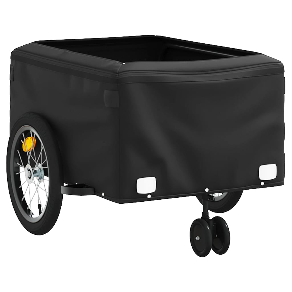 Bike Trailer Black and Blue 45 kg Iron