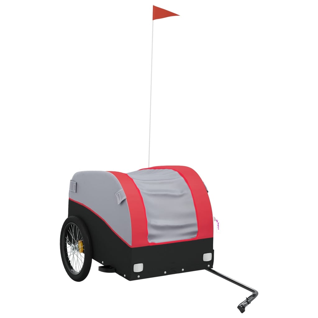 Bike Trailer Black and Red 45 kg Iron