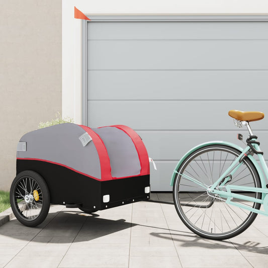 Bike Trailer Black and Red 45 kg Iron