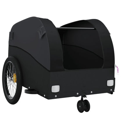 Bike Trailer Black 30 kg Iron