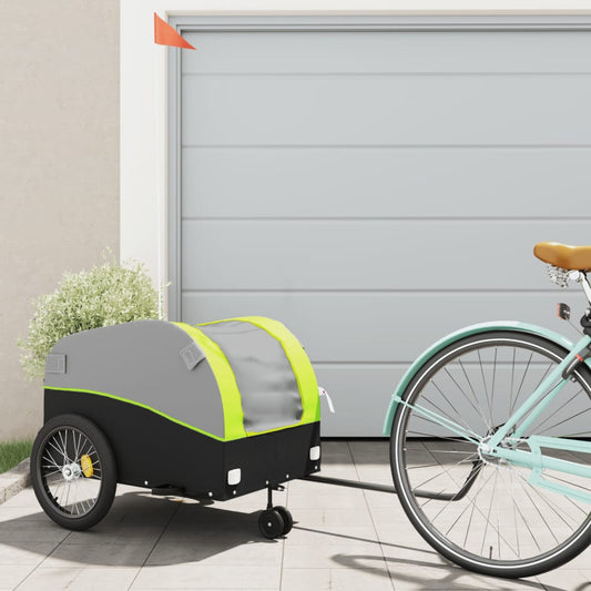 Bike Trailer Black and Green 45 kg Iron