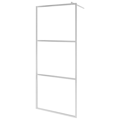 Walk-in Shower Wall with Shelf 80x195 cm ESG Glass&Aluminium