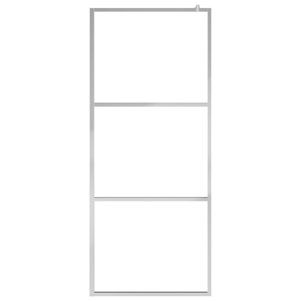 Walk-in Shower Wall with Shelf 80x195 cm ESG Glass&Aluminium