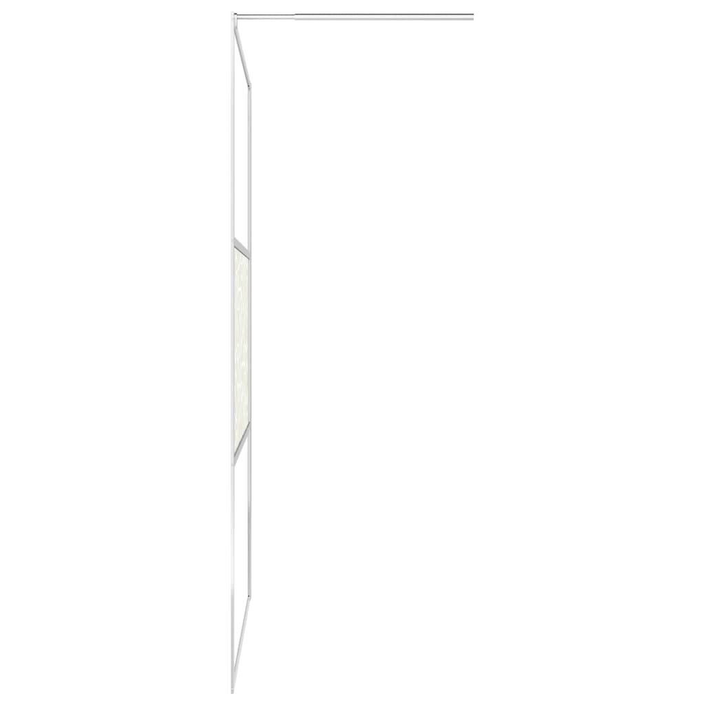 Walk-in Shower Wall with Shelf Chrome 80x195 cm ESG Glass&Aluminium